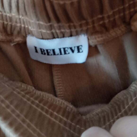 IBelieve women's size 1X tan corduroy Joggers. Loungewear - Picture 2 of 10